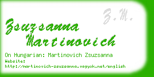 zsuzsanna martinovich business card